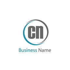 Fototapeta premium Initial Letter CN Logo Template Design