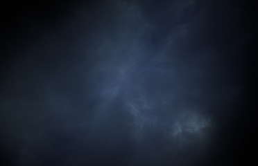 Abstract colorful blue fractal pattern on black background. Fantasy fractal texture. Digital art. 3D rendering. Computer generated image.