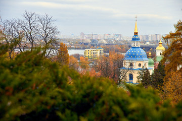 Fototapeta na wymiar Vydubychi Monastery is an historic monastery in the Ukrainian capital Kiev.