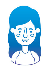 beautiful and young woman character