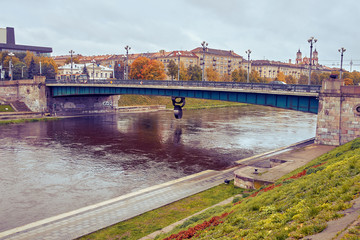 View of the Neris River in Vilnius