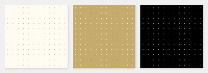 Pattern seamless cross abstract background gold luxury color geometric vector.
