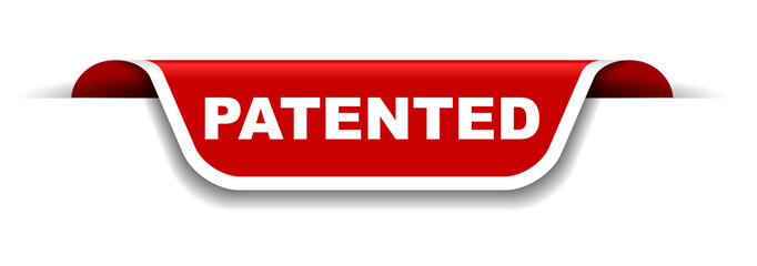 red and white banner patented