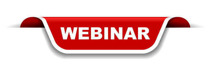 red and white banner webinar