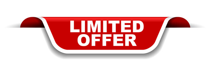 red and white banner limited offer