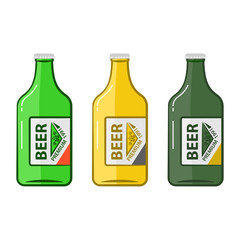 Fototapeta na wymiar Vector illustration of cartoon bottle beers