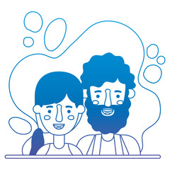 couple characters with paint splash background