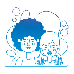 couple characters with paint splash background