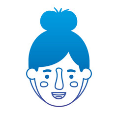 beautiful and young girl head