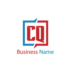 Initial Letter CQ Logo Template Design