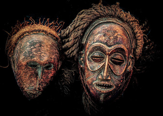masks art abstract africa African - obrazy, fototapety, plakaty