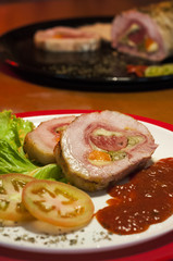 roast beef with stuffing