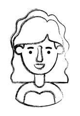 beautiful and young woman character