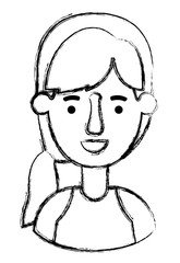 beautiful and young woman character