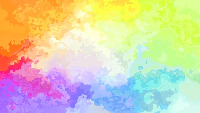 abstract animated stained background seamless loop video - watercolor effect - light full color spectrum rainbow