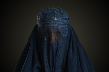 Eastern woman wearing the burqa