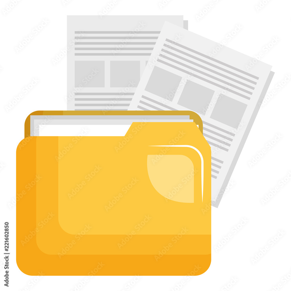 Poster file folder with documents