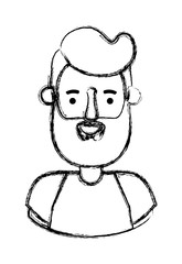 young man with beard avatar character