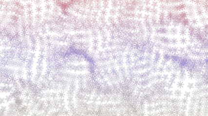 Abstract background with a variety of colorful snowflakes. Big and small.