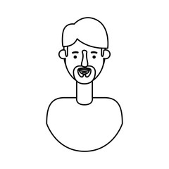 young man with beard avatar character