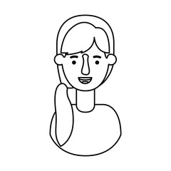 beautiful and young woman character