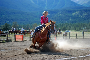 Cowgirl at Mountain Rodeo