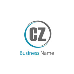 Initial Letter CZ Logo Template Design