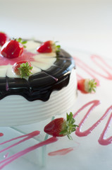 chocolate cake with stuffing 