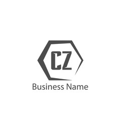 Initial Letter CZ Logo Template Design