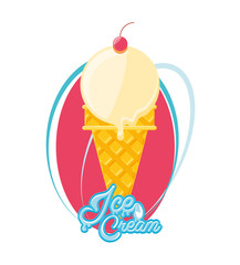 delicious ice cream cone