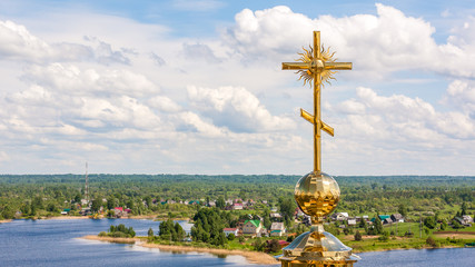 The Stolobny island is the home of Nilov Monastery (Russian Orthodox Church). Stolobny Island is located on Lake Seliger Tver region, Russia