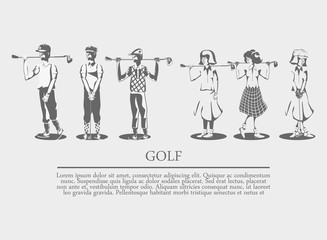 golf players people in the course