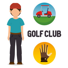 golfer playing in golf club