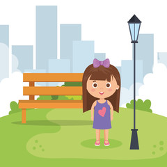 Obraz na płótnie Canvas little girl in the park