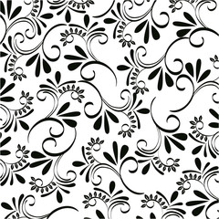 victorian and floral monochrome background