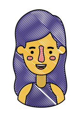 beautiful and young woman character