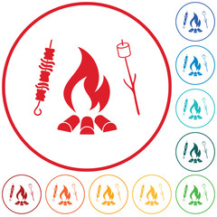 Grilled zephyr and  kebab icon