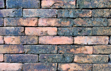 Old red brick wall texture and background