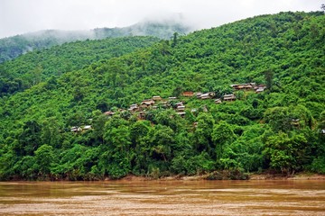 slow boat cruise at Mekong river, Laos