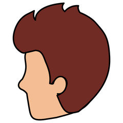 young man head avatar character