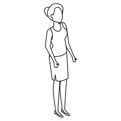 beautiful and young woman character