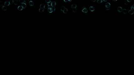 Background with a variety of multi-colored translucent soap bubbles.