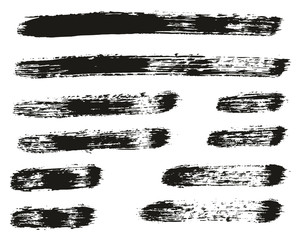 Paint Brush Lines High Detail Abstract Vector Background Set 57