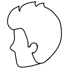 Fototapeta premium young man head avatar character