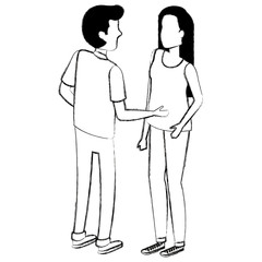 hugged couple avatars characters