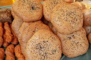 Local market Fladen bread 