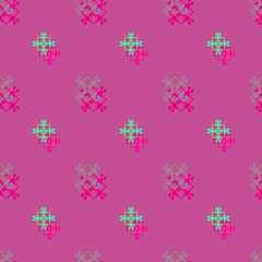 Seamless background pattern with colored varied squares.