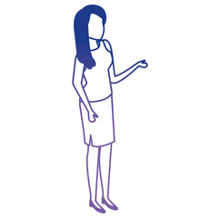 beautiful and young woman character