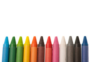 Wax pencils - creons isolated over white background