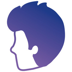 young man head avatar character